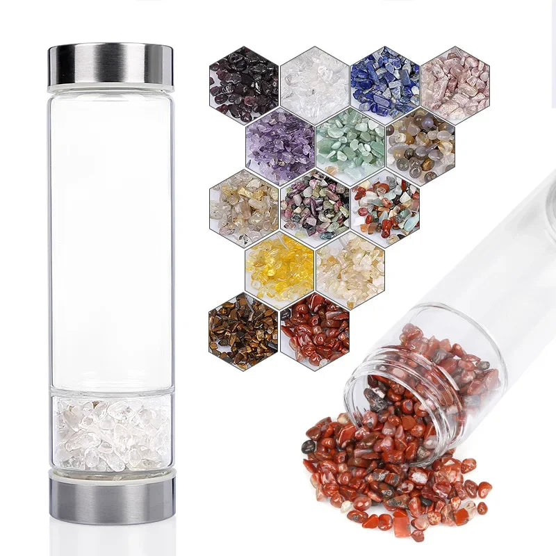 Wide-Mouth Crystal Infuser Bottle