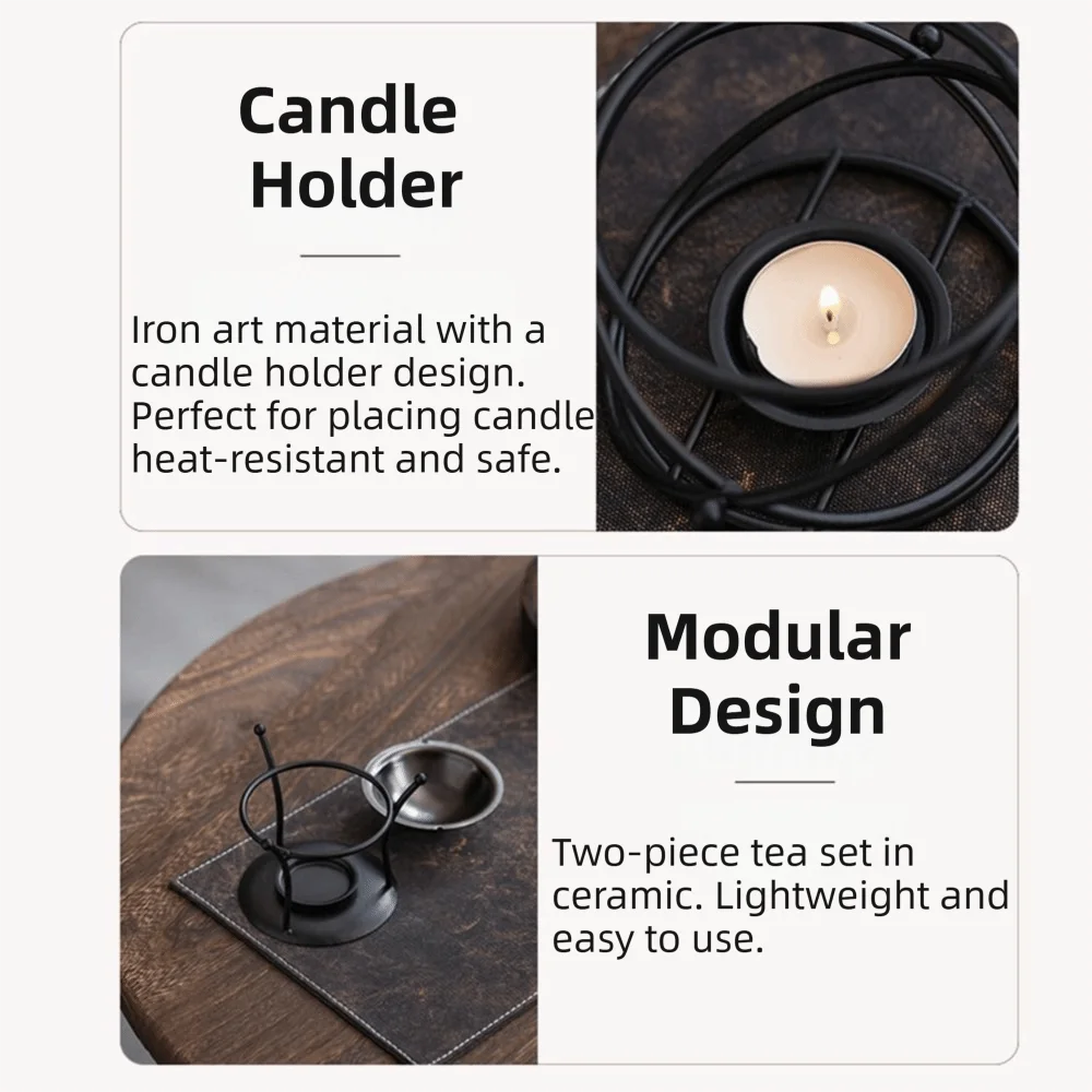 Creative Essential Oil Warmer Portable Retro Aromatherapy Burner Candle Holder Decorative Candle Heating Holder Home Decor