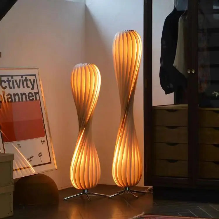 Wooden LED Floor Lamp