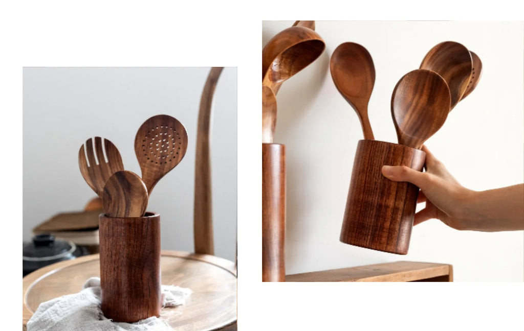 Teak Wood Kitchen Utensil Set