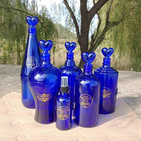 Blue Glass Bottle Collection
