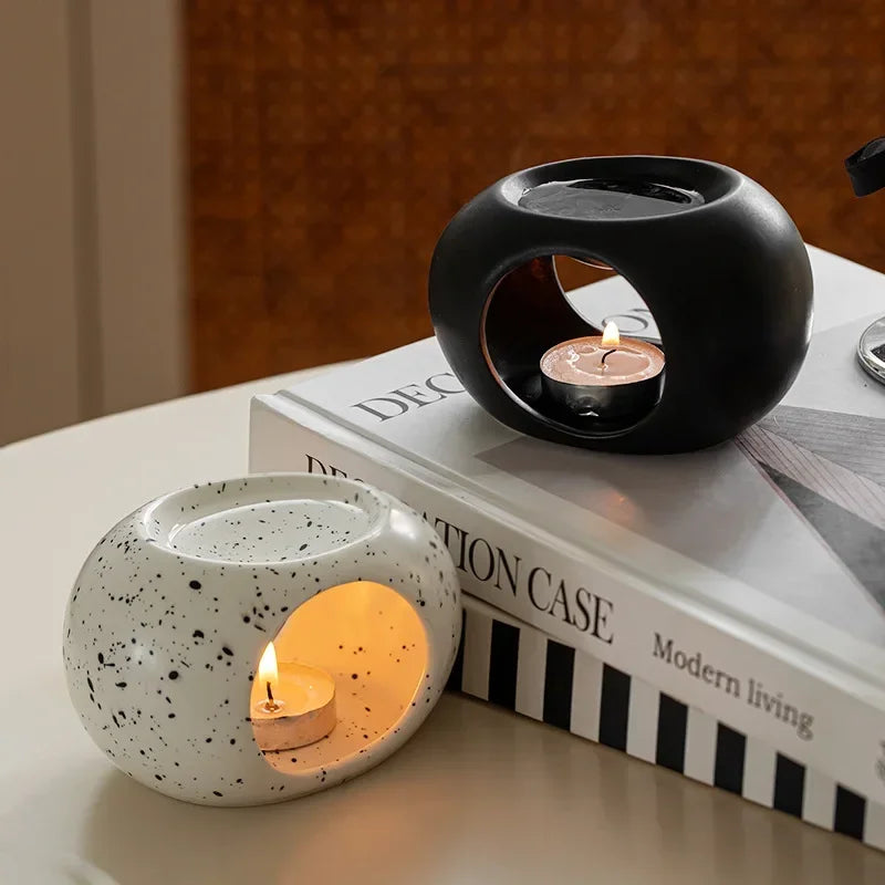 Ceramic Candle Heating Holder Essential Oil Burner Reed Diffuser Furnace Household Spa Salon Liqulid Aromatherapy Incense Burner