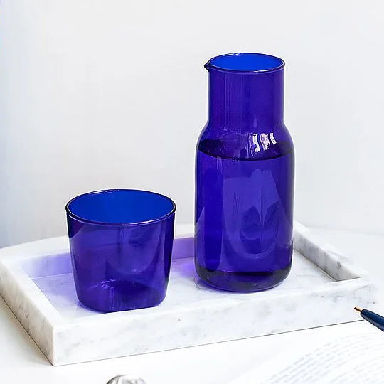 Large Crystal Glass Water Bottle