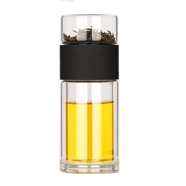 Double Glass Tea Infuser Bottle