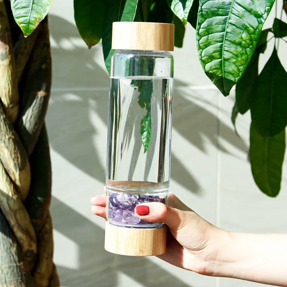 Wide-Mouth Crystal Infuser Bottle