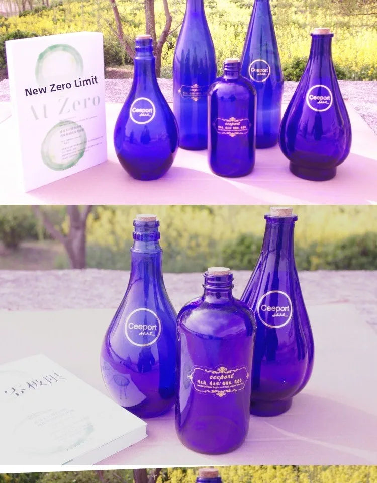 Large Crystal Glass Water Bottle