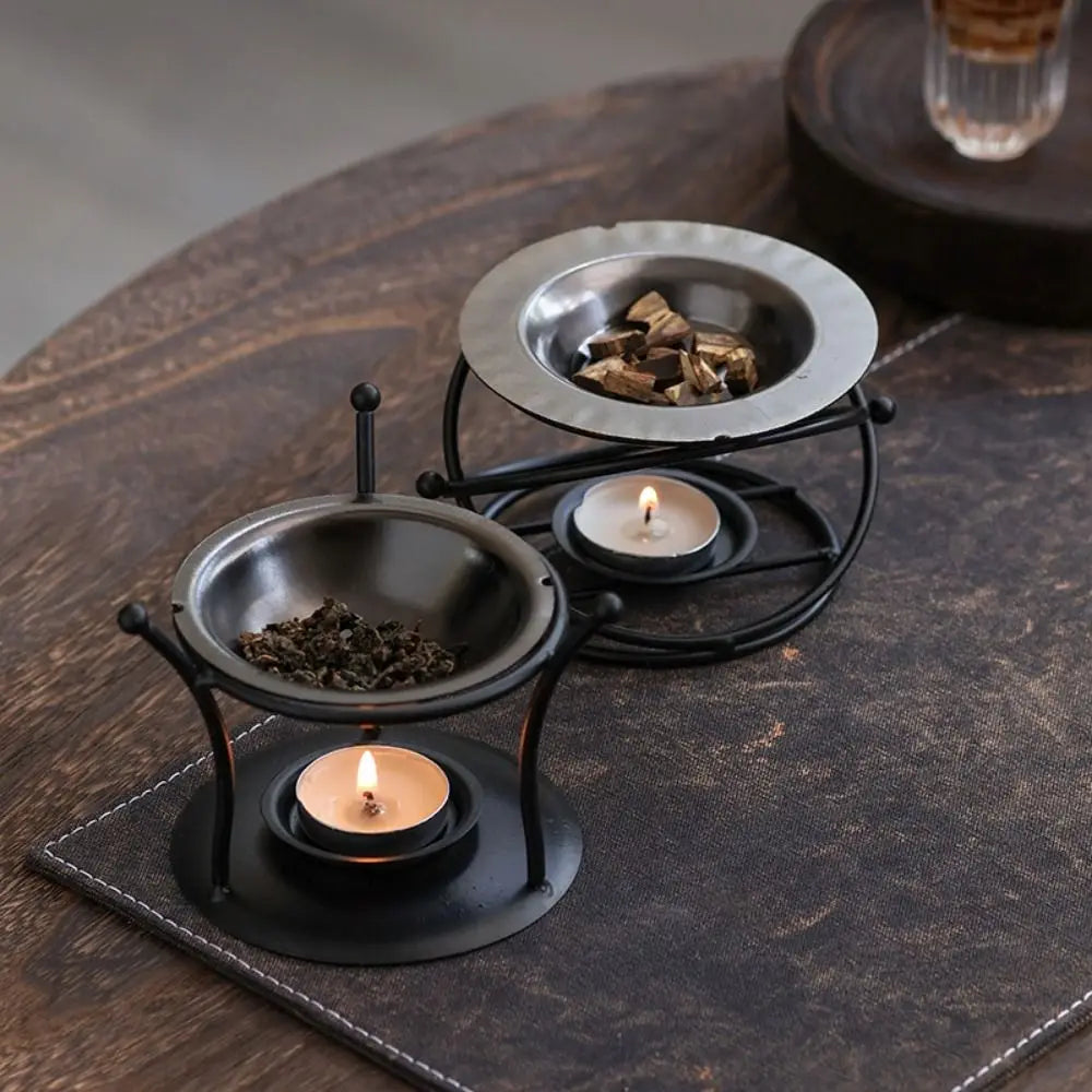 Creative Essential Oil Warmer Portable Retro Aromatherapy Burner Candle Holder Decorative Candle Heating Holder Home Decor