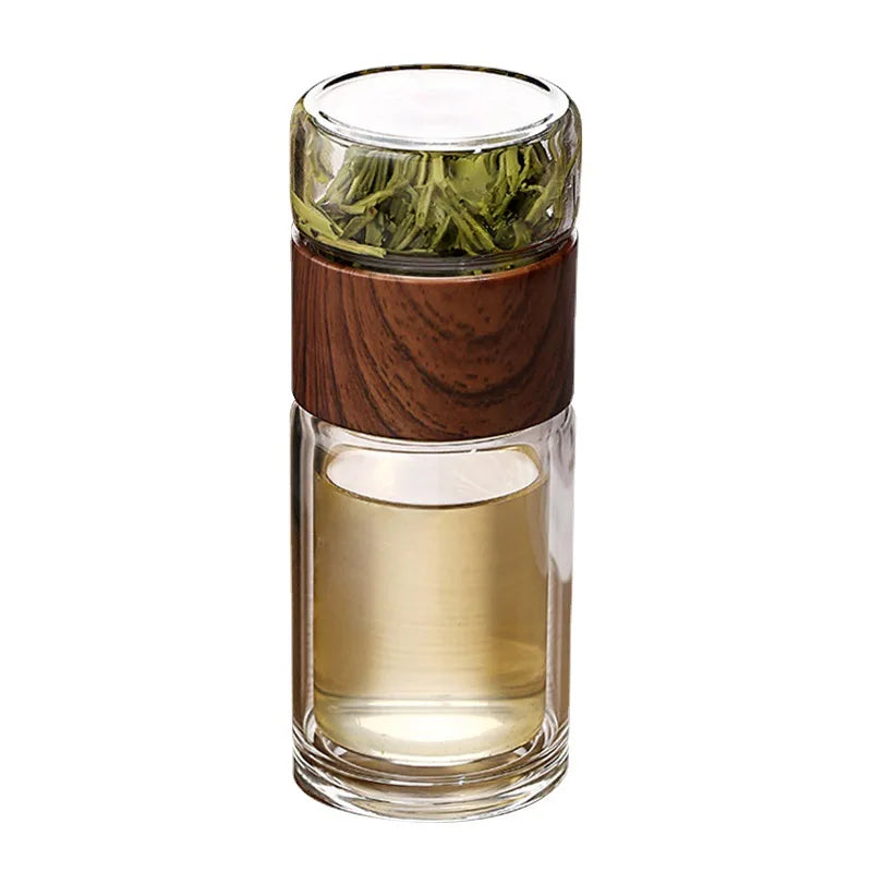 Double Glass Tea Infuser Bottle
