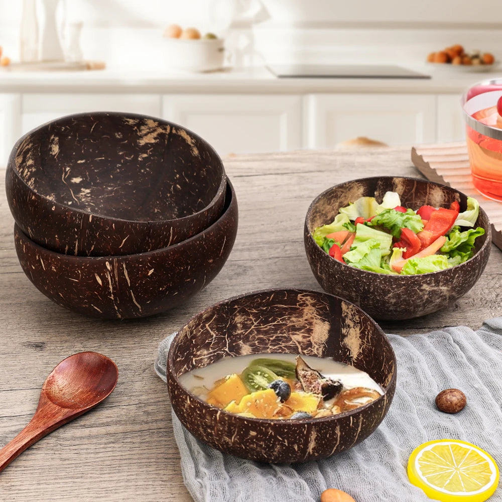 Natural Coconut Serving Bowls