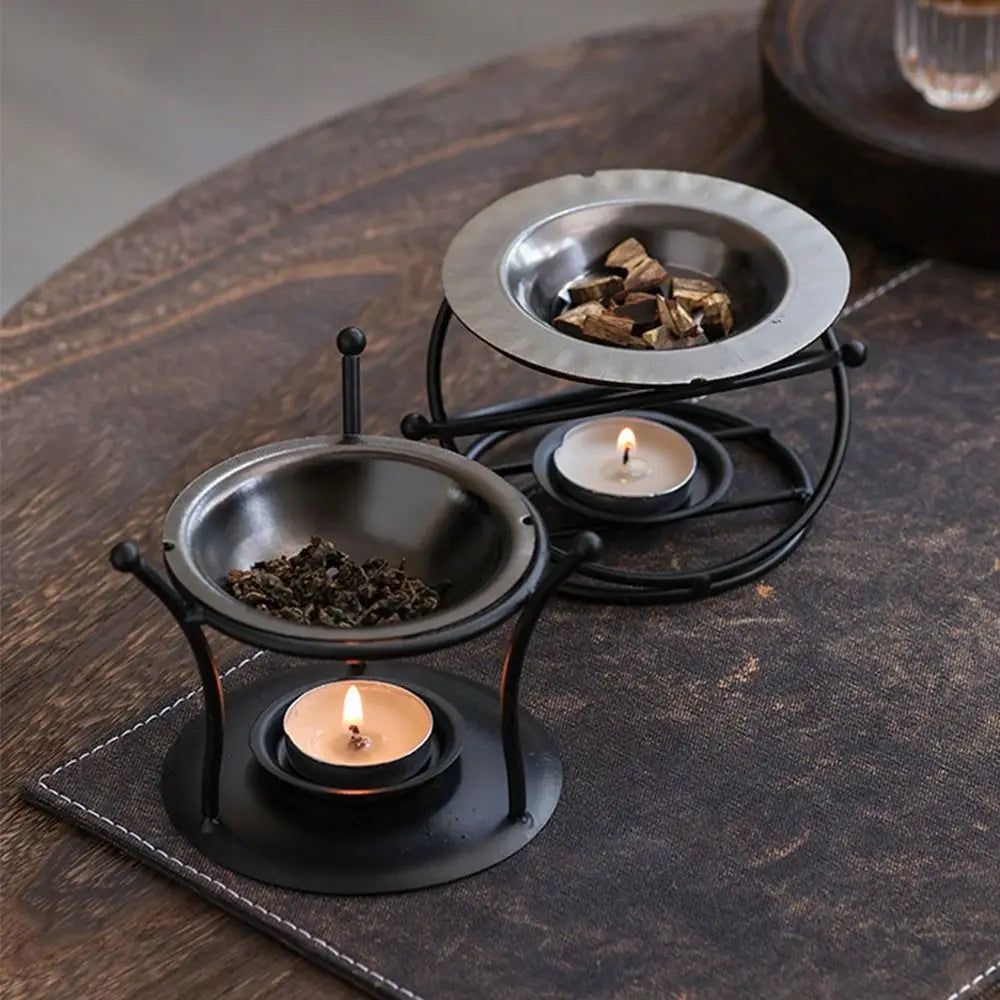 Creative Essential Oil Warmer Portable Retro Aromatherapy Burner Candle Holder Decorative Candle Heating Holder Home Decor