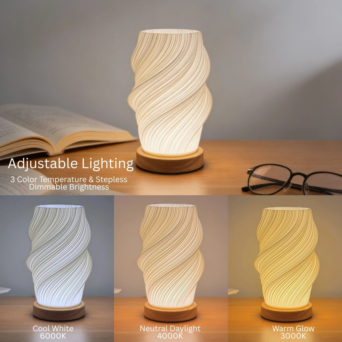 Nordic LED desk lamp, USB wired