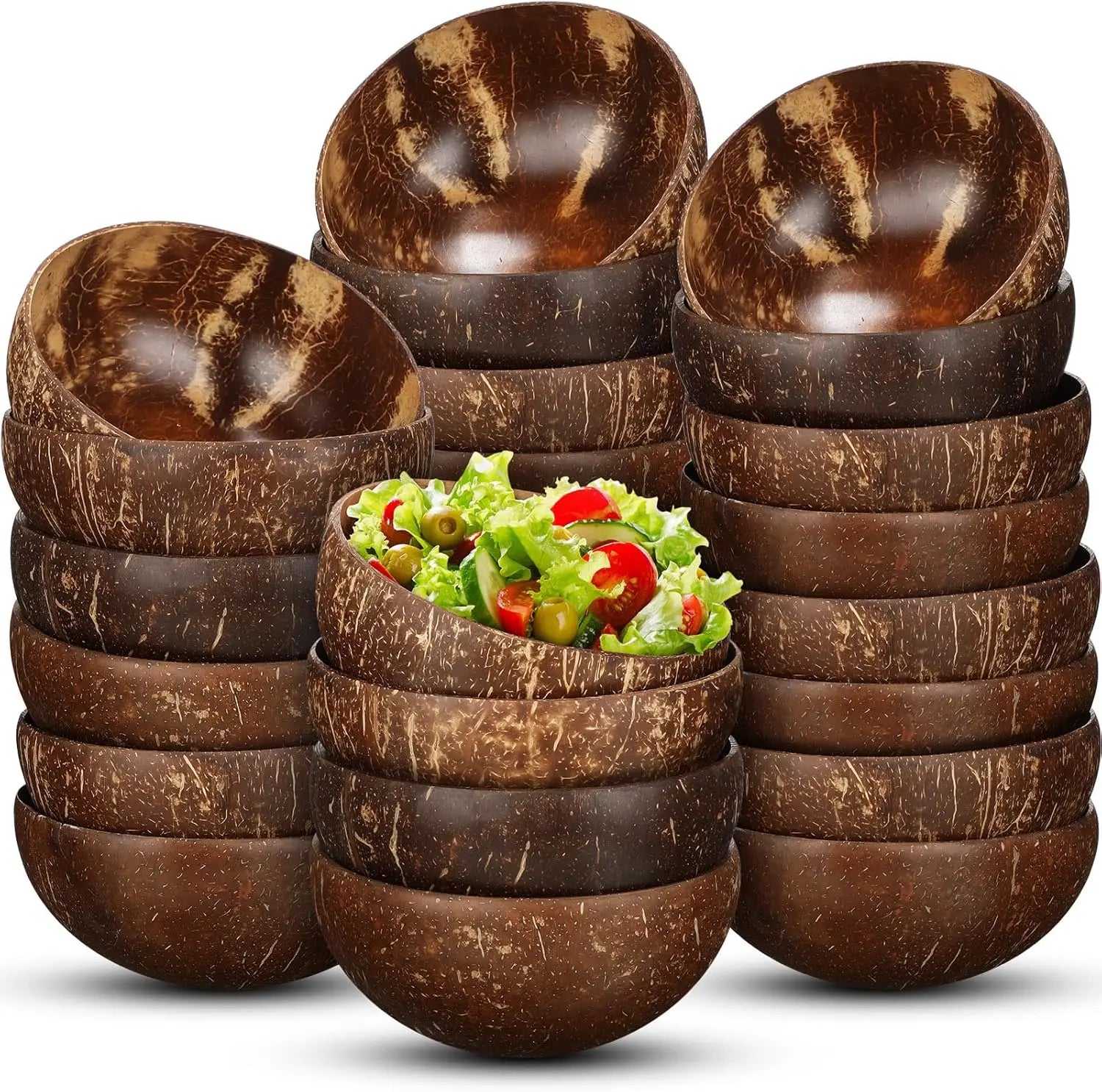 Natural Coconut Serving Bowls