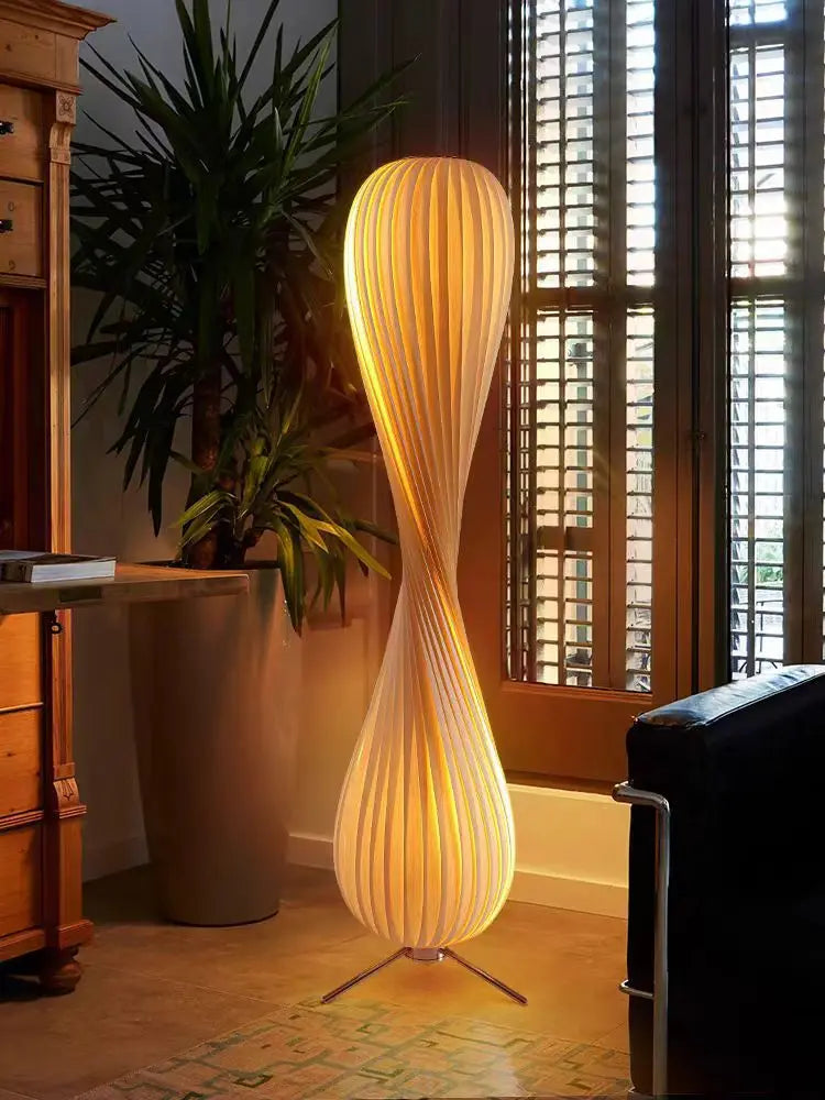 Wooden LED Floor Lamp