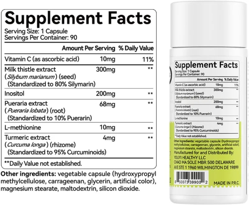 Milk Thistle &amp; Turmeric Liver Support Capsules