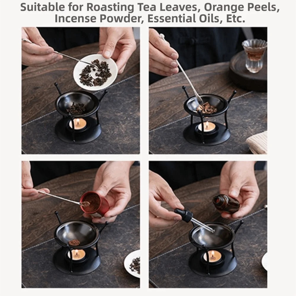Creative Essential Oil Warmer Portable Retro Aromatherapy Burner Candle Holder Decorative Candle Heating Holder Home Decor