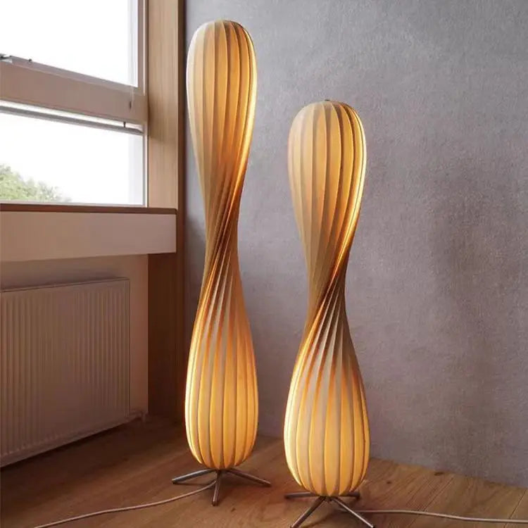 Wooden LED Floor Lamp