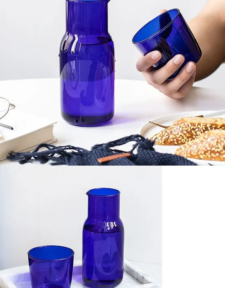 Large Crystal Glass Water Bottle