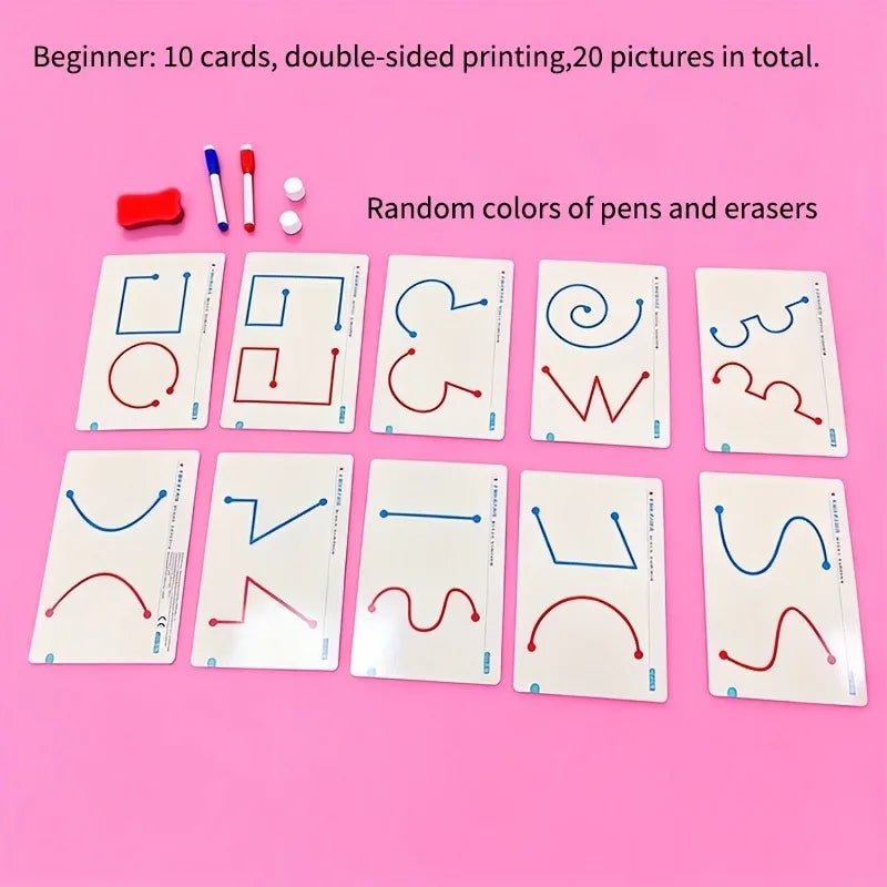 Whole Brain Thinking Training Improving 20 Pages Brain Collaboration Training Cards Concentration Attention Fine Motor Cards