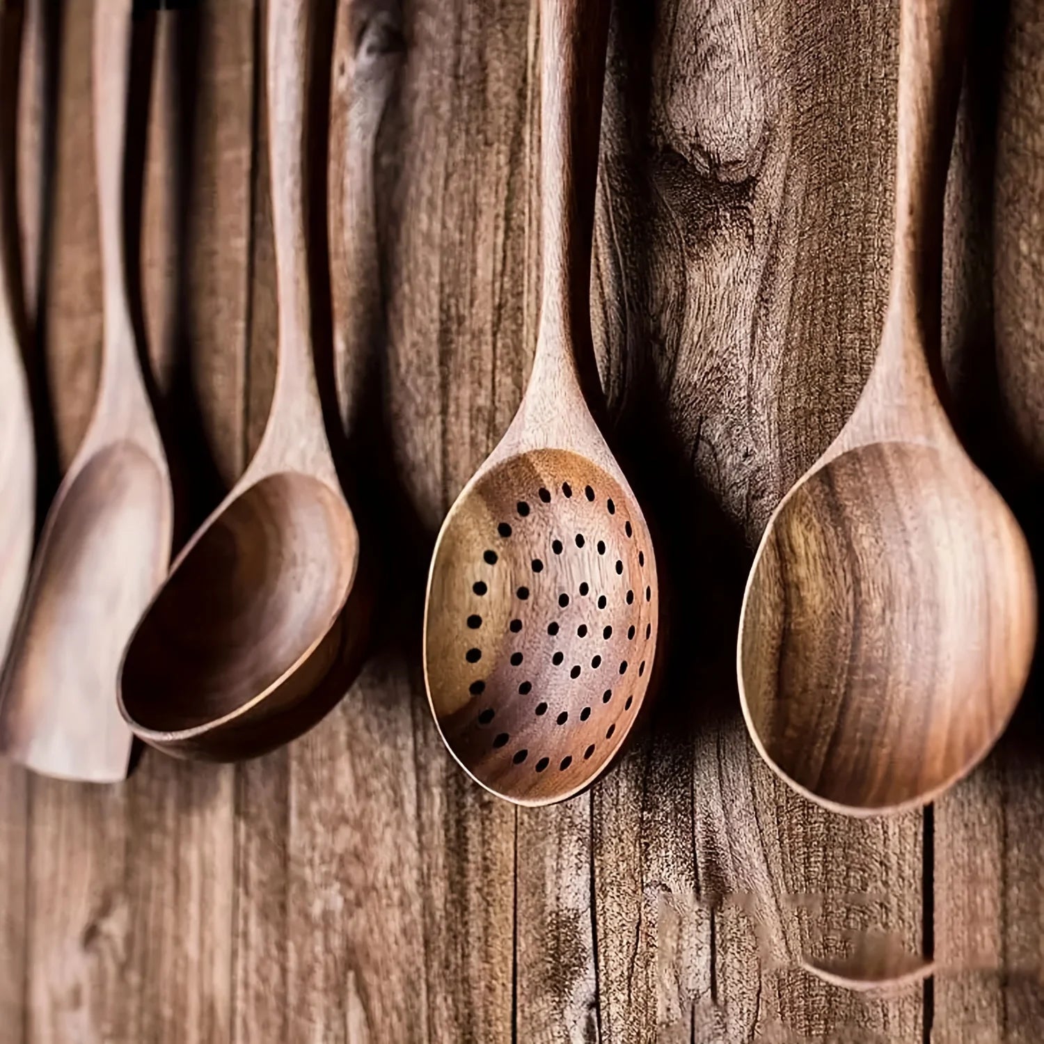 Teak Wood Cooking Utensil Set (5 Pieces)