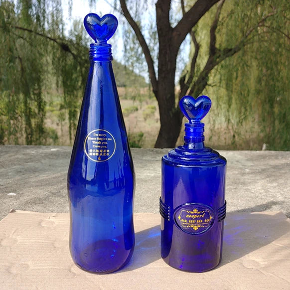 Blue Glass Bottle Collection