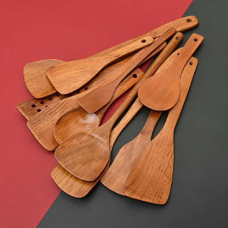 Natural Wood Cooking Spoon & Spatula