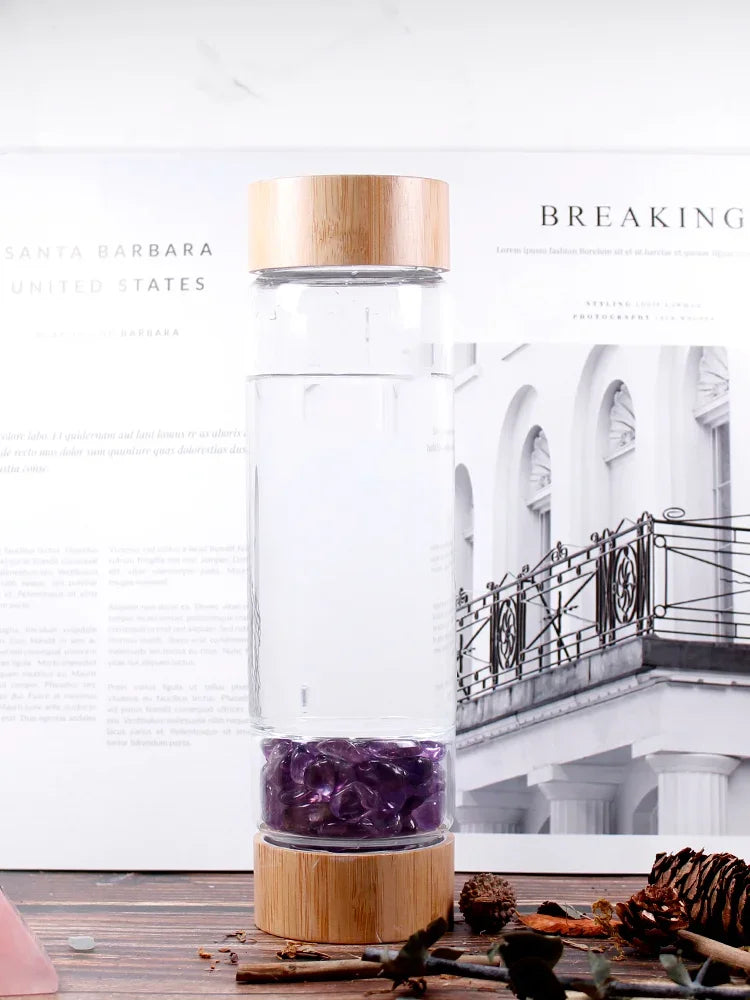 Wide-Mouth Crystal Infuser Bottle