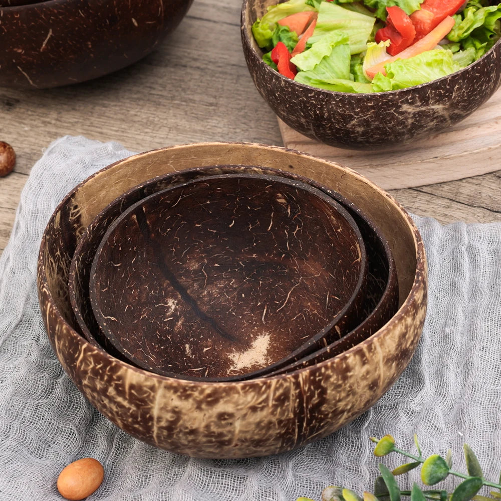 Natural Coconut Serving Bowls