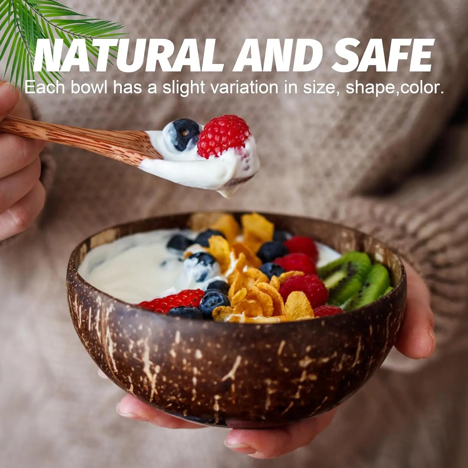 Natural Coconut Serving Bowls