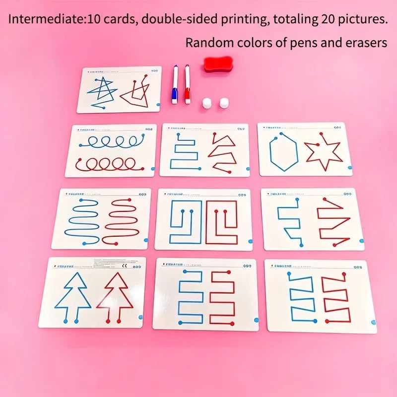Whole Brain Thinking Training Improving 20 Pages Brain Collaboration Training Cards Concentration Attention Fine Motor Cards