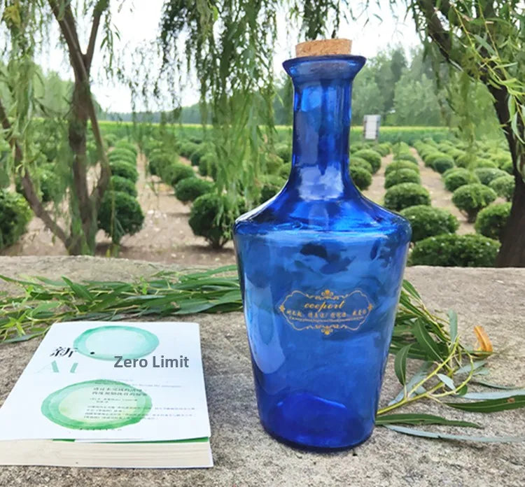 Large Crystal Glass Water Bottle