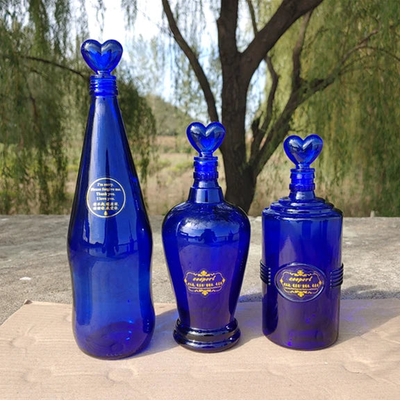 Blue Glass Bottle Collection