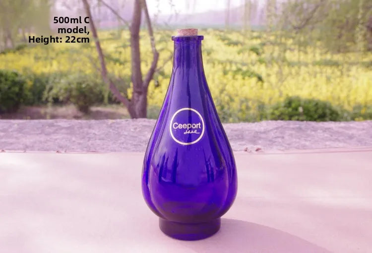 Large Crystal Glass Water Bottle