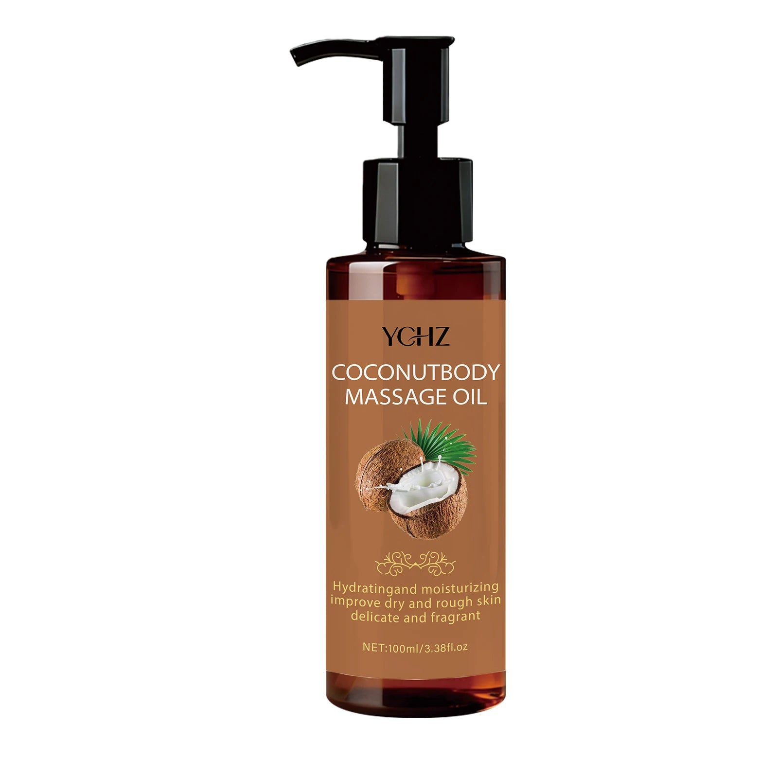 Coconut Moisturizing Massage Oil - Hydrating and Moisturizing, Long-Lasting Fragrance, Fragrance-Free, Suitable for Face, Body, Hair, and Diffusers/Humidifiers - 100ml