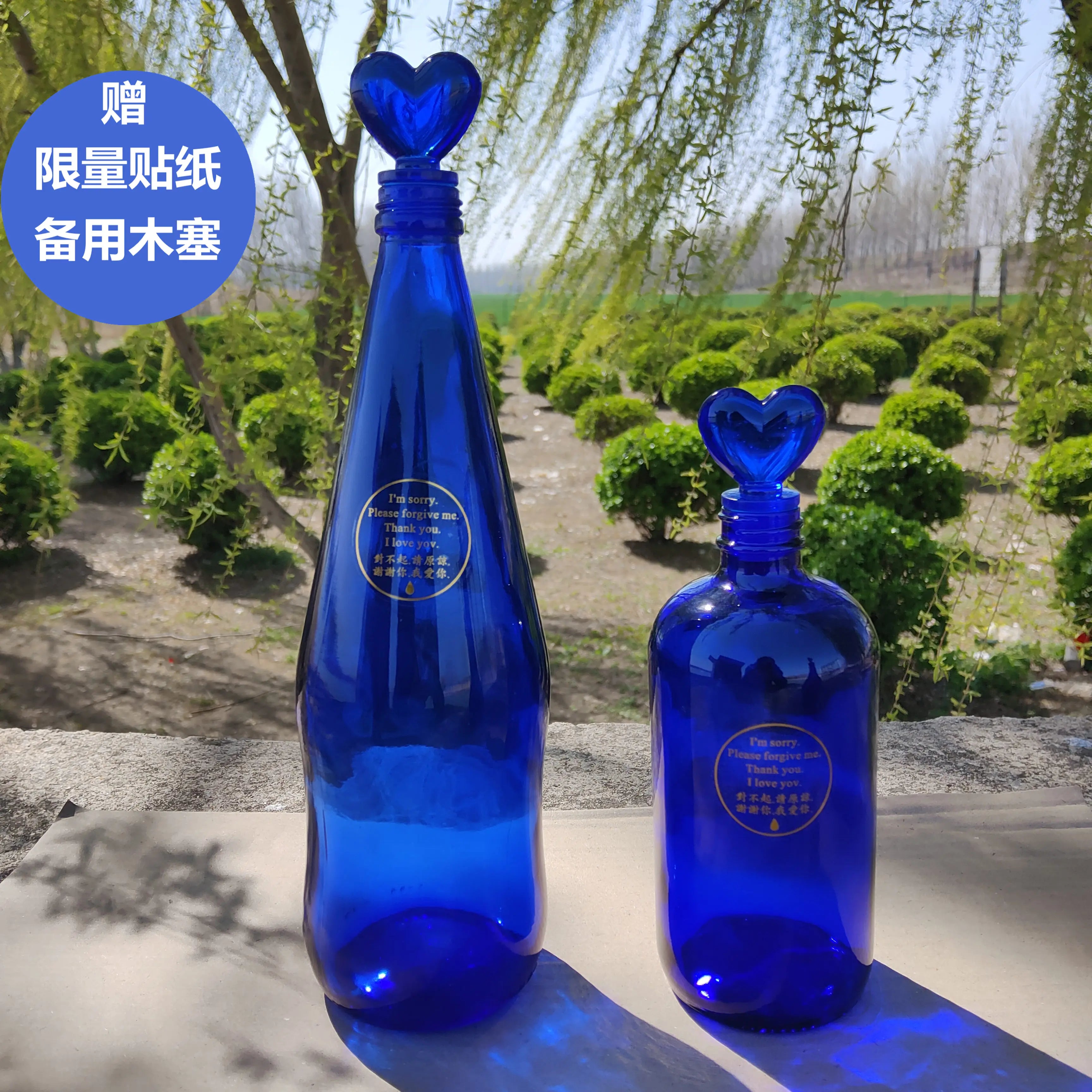Blue Glass Bottle Collection