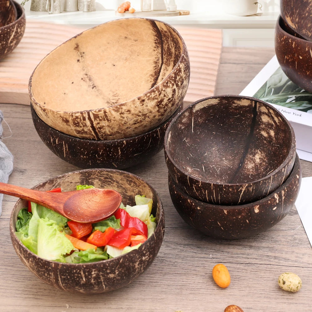 Natural Coconut Serving Bowls