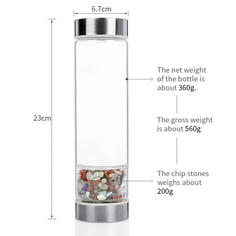 Wide-Mouth Crystal Infuser Bottle