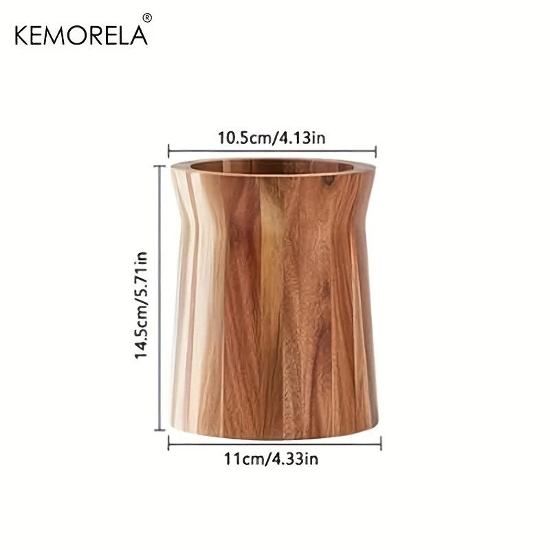 360° Rotating Wooden Utensil Holder