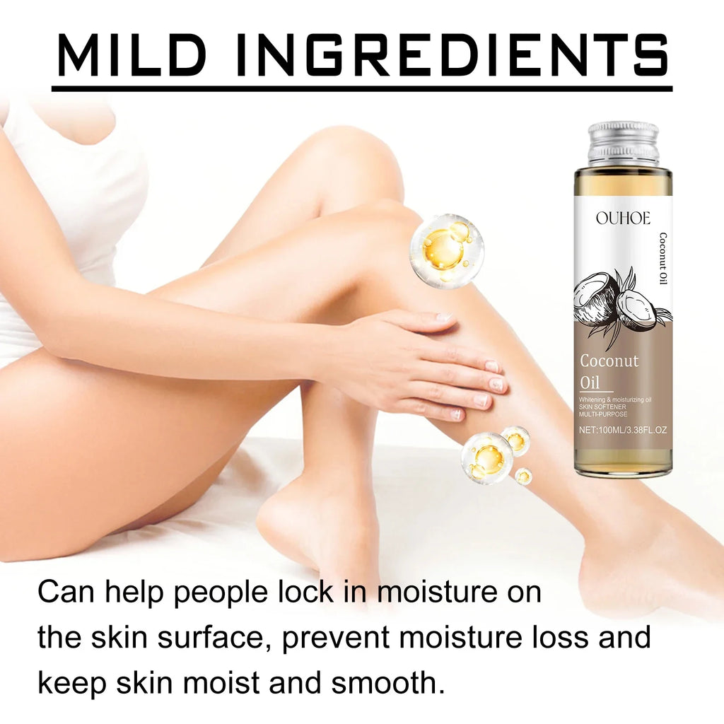 Multipurpose Coconut Oil - For Hair, Skin & Makeup Removal - Natural Moisturizing & Nourishing - Pure Cold Pressed Coconut Oil