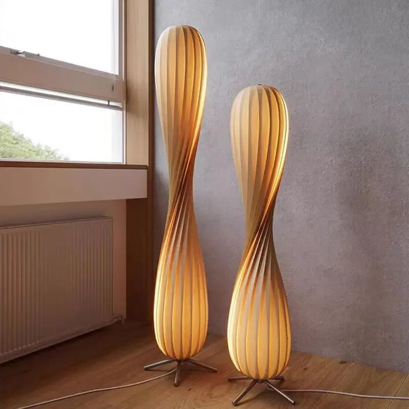 Wooden LED Floor Lamp
