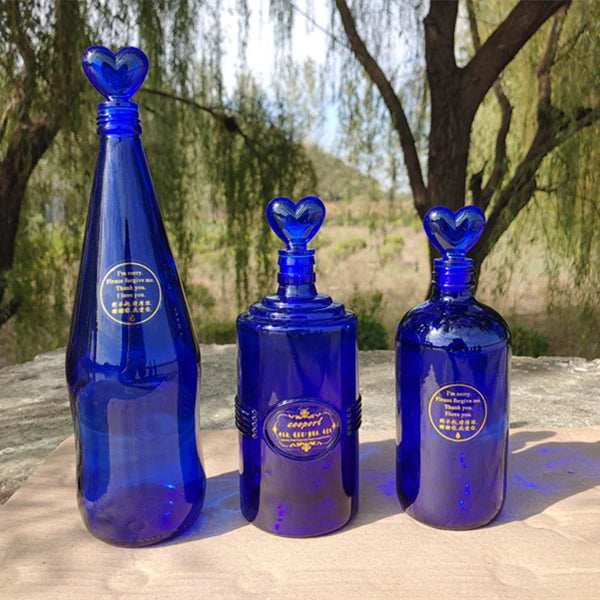 Blue Glass Bottle Collection