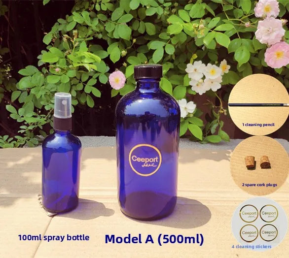 Large Crystal Glass Water Bottle