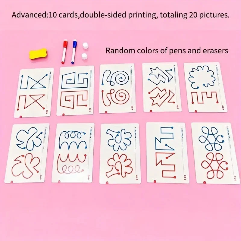 Whole Brain Thinking Training Improving 20 Pages Brain Collaboration Training Cards Concentration Attention Fine Motor Cards