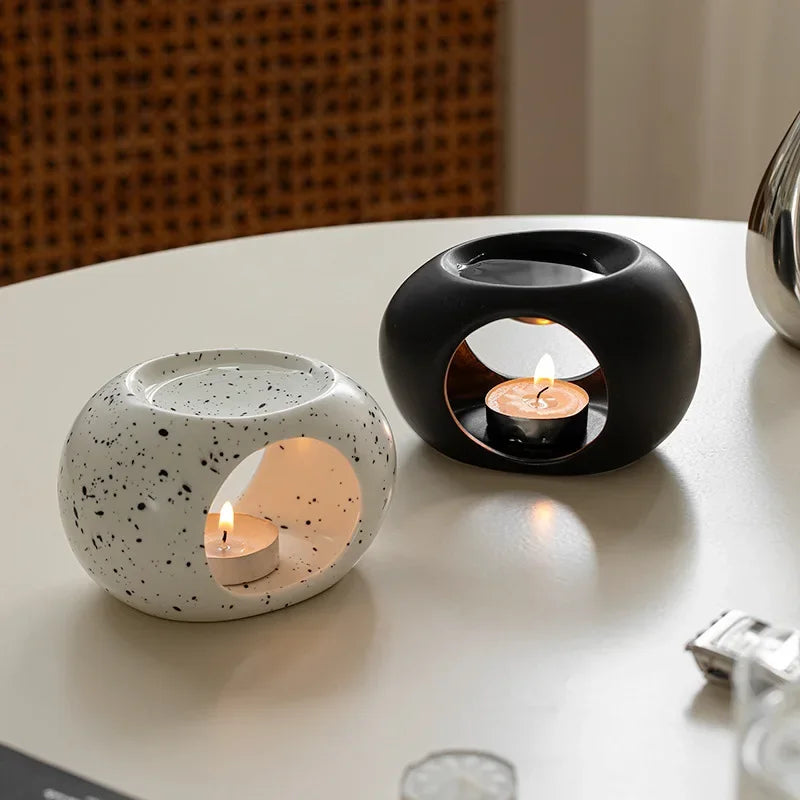 Ceramic Candle Heating Holder Essential Oil Burner Reed Diffuser Furnace Household Spa Salon Liqulid Aromatherapy Incense Burner