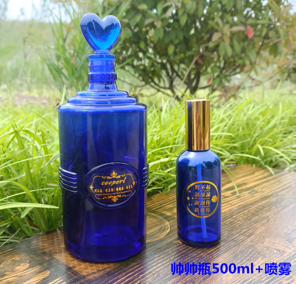 Blue Glass Bottle Collection