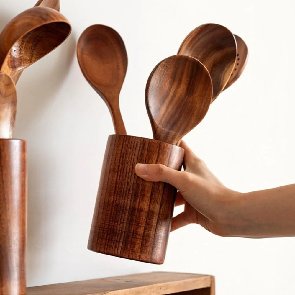 Teak Wood Kitchen Utensil Set