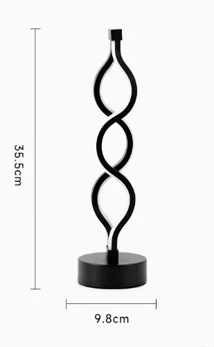 Modern 3 Colors Dimmable Desk Lamp Creative Spiral LED Night Light for Living Room Office Bedroom Bedside Ambient Table Lighting
