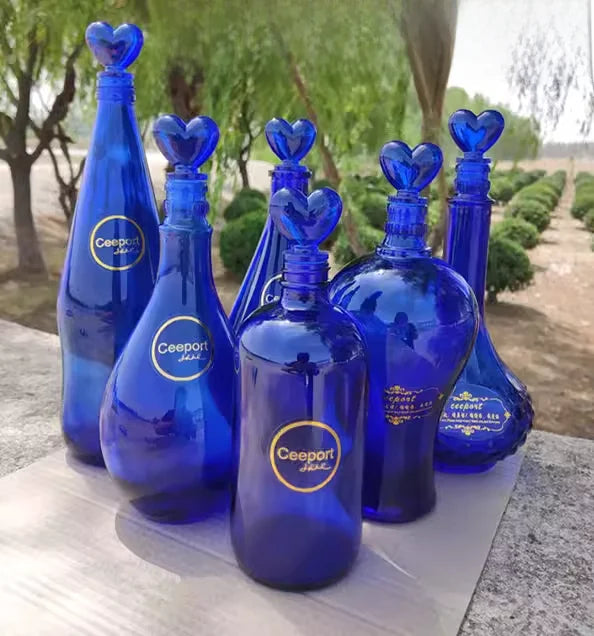 Blue Glass Bottle Collection