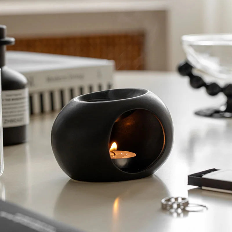 Ceramic Candle Heating Holder Essential Oil Burner Reed Diffuser Furnace Household Spa Salon Liqulid Aromatherapy Incense Burner