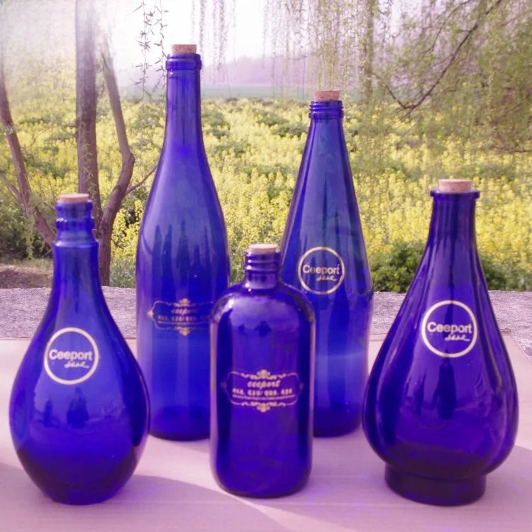 Large Crystal Glass Water Bottle