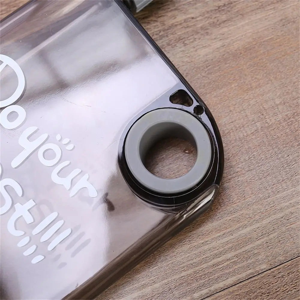 380ml Transparent Flat Water Bottle Plastic Travel Bicycle Drinking Juice Cup Reusable Portable Bottle BPA-free Sports Kettle